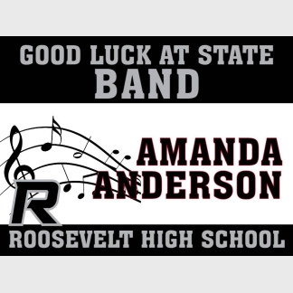 Roosevelt High School Band yard sign