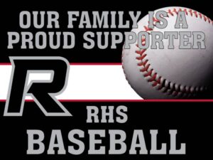 Roosevelt High School baseball yard sign