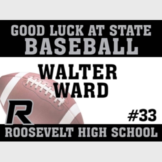 Roosevelt High School baseball yard sign