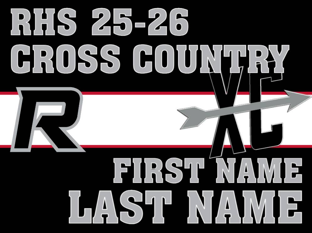 Roosevelt HS Cross Country Yard Sign: Show Your Spirit