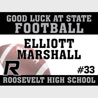 Roosevelt High School football yard sign