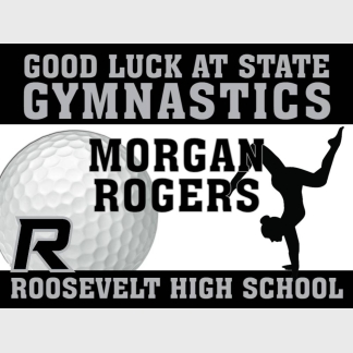 Roosevelt High School gymnastics yard sign