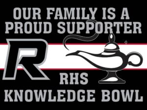 Roosevelt High School knowledge bowl yard sign