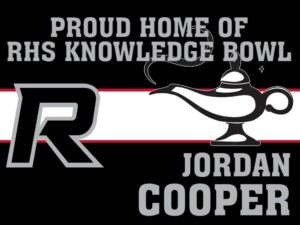 Roosevelt High School knowledge bowl yard sign