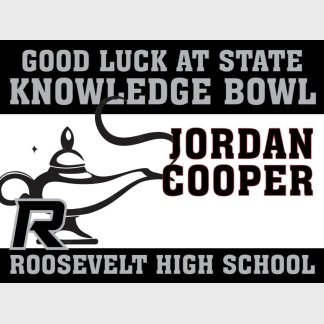 Roosevelt High School knowledge bowl yard sign