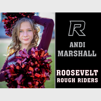 Roosevelt High School Poms yard sign