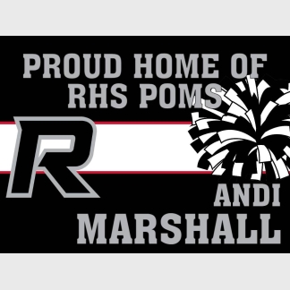 Roosevelt High School Poms yard sign