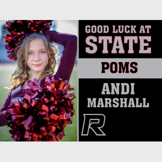 Roosevelt High School Poms yard sign