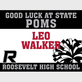 Roosevelt High School Poms yard sign