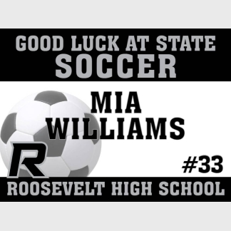Roosevelt High School soccer yard sign