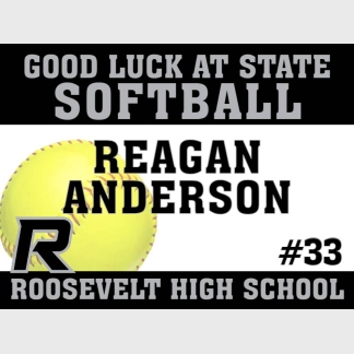 Roosevelt High School softball yard sign