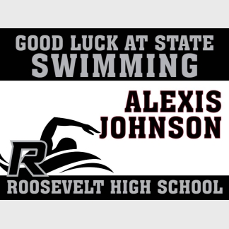 Roosevelt High School swimming yard sign