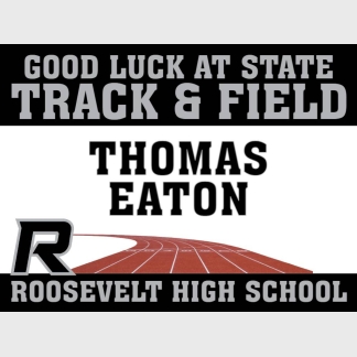 Roosevelt High School track and field yard sign