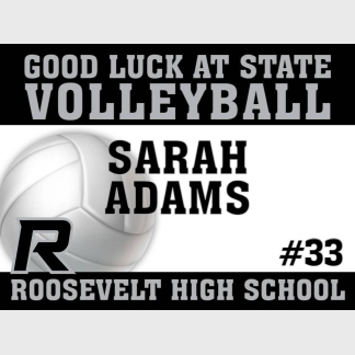 Roosevelt High School Volleyball yard sign