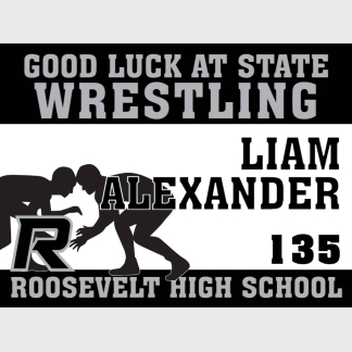 Roosevelt High School Wrestling yard sign