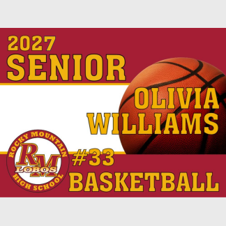 Rocky Mountain High School Basketball yard sign
