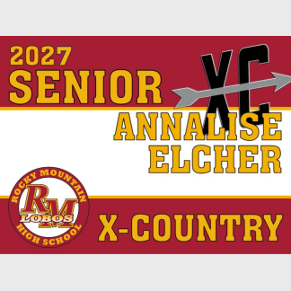 Rocky Mountain High School Cross Country yard sign