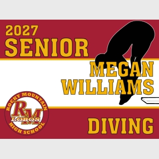 Rocky Mountain High School Diving yard sign