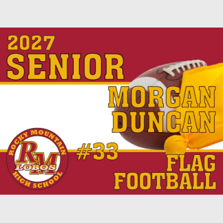 Rocky Mountain High School Flag Football yard sign