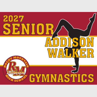 Rocky Mountain High School Gymnastics yard sign