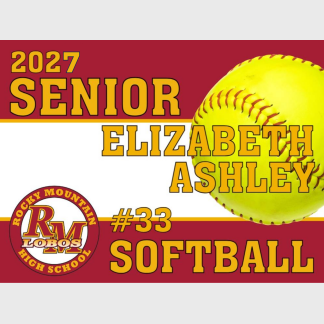Rocky Mountain High School Softball yard sign
