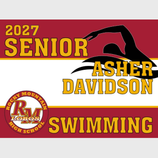 Rocky Mountain High School Swimming yard sign