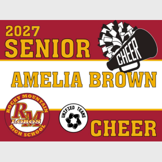 Rocky Mountain High School Unified Cheer yard sign