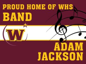 Windsor High School band yard sign