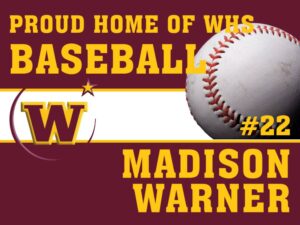 Windsor High School baseball yard sign