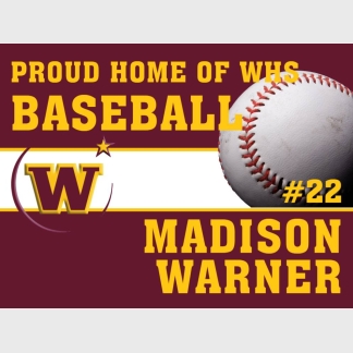 Windsor High School baseball yard sign