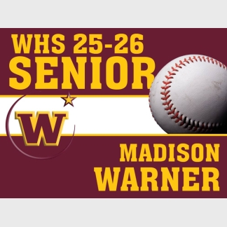 Windsor High School baseball yard sign