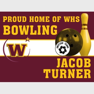Windsor High School unified bowling yard sign