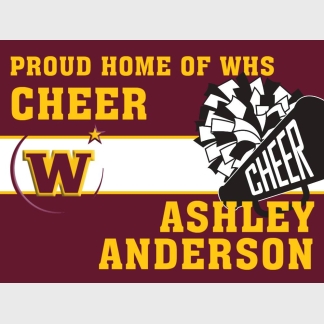 Windsor High School cheer yard sign