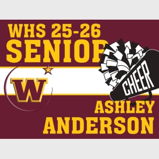 Windsor High School cheer yard sign
