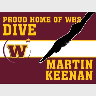 Windsor High School diving yard sign