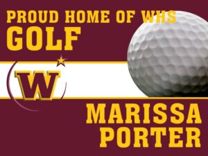 Windsor High School golf yard sign
