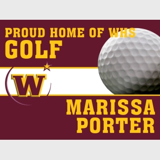 Windsor High School golf yard sign
