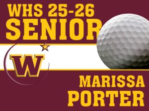 Windsor High School golf yard sign