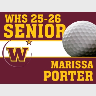 Windsor High School golf yard sign