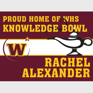 Windsor High School knowledge bowl yard sign