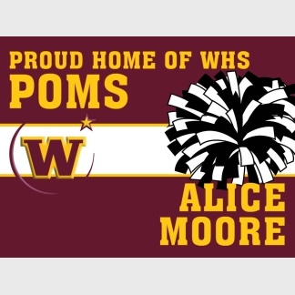 Windsor High School poms yard sign