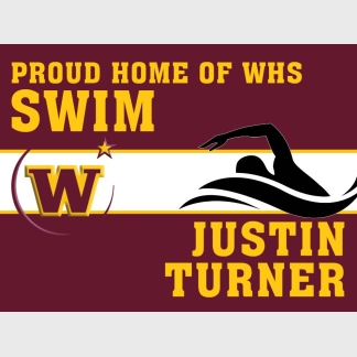 Windsor High School swimming yard sign