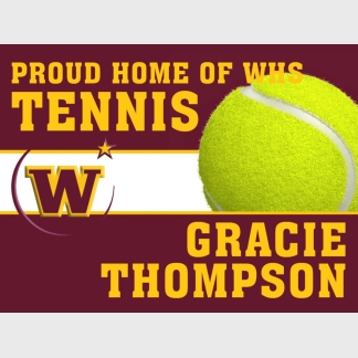 Windsor High School tennis yard sign
