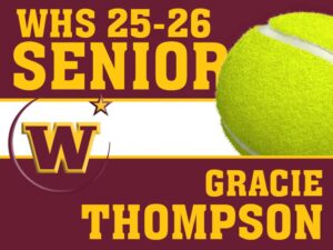 Windsor High School tennis yard sign