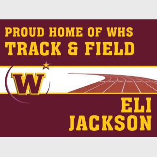 Windsor High School track and field yard sign