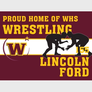 Windsor High School wrestling yard sign