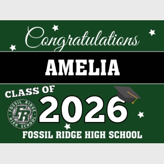 Fossil Ridge High School graduation yard signs