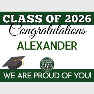 Fossil Ridge High School graduation yard signs