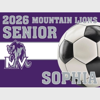 Mountain View High School soccer yard sign