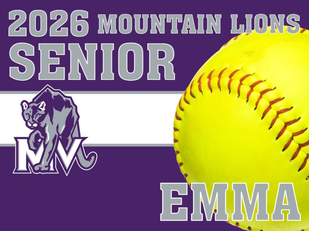 Mountain View High School softball yard sign